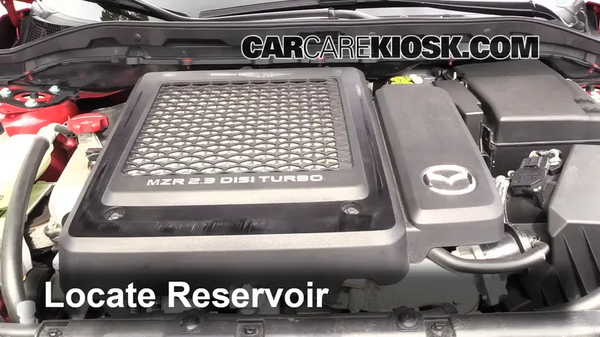 2011 Mazda 3 Mazdaspeed 2.3L 4 Cyl. Turbo Líquido limpiaparabrisas Agregar líquido